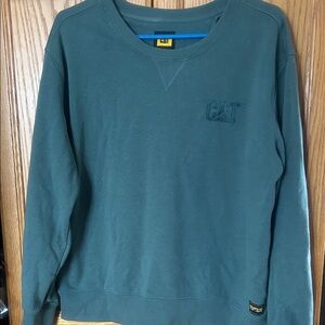 Caterpillar Men's Crewneck Sweatshirt in Forest Green